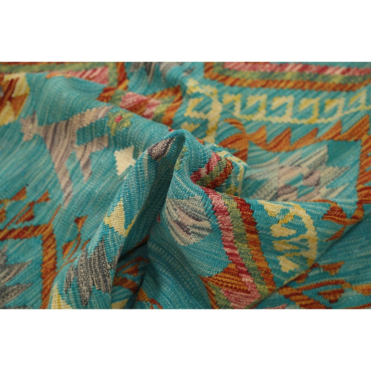 Maimana 5x7 Hand Woven Washable Wool Rug - Colorful