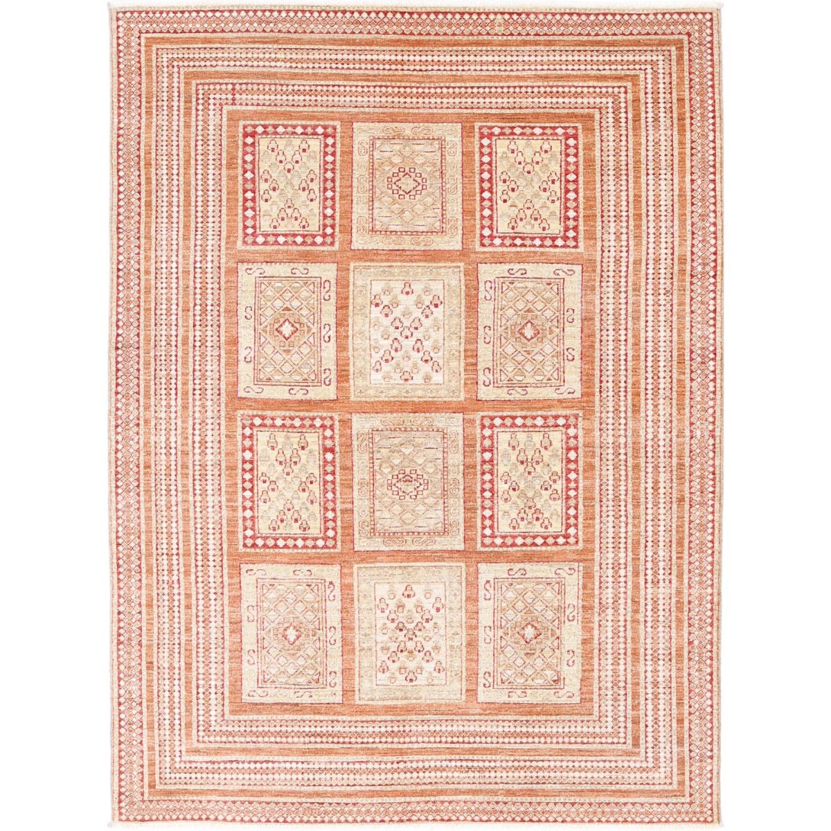 Bakhtiari 5x7 Handmade Double Knotted Washable Wool Rug - Colorful
