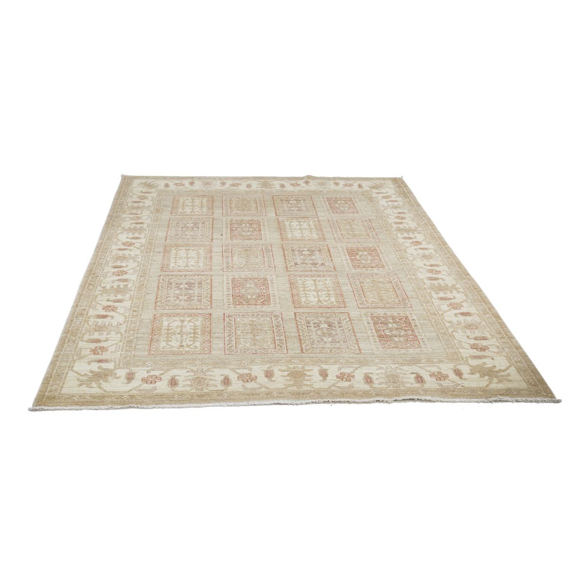 Bakhtiari 6x8 Handmade Double Knotted Washable Wool Rug - Soft Hues