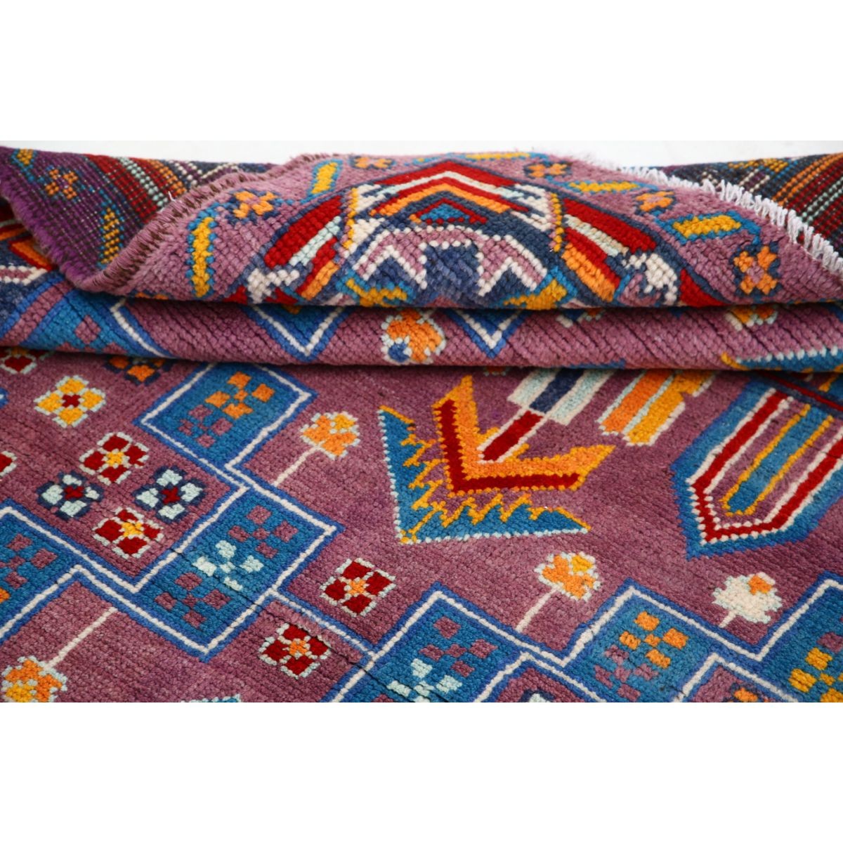 Revival 5x6 Handmade Double Knotted Washable Wool Rug - Colorful