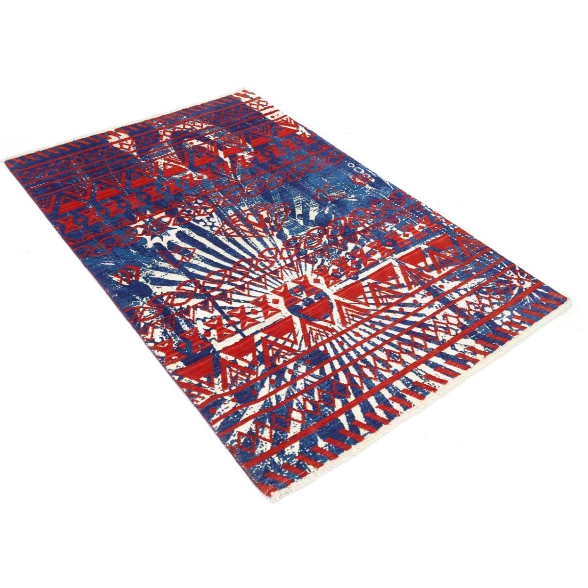 Dhanak 4x6 Machine-Made Washable Wool Rug - Colorful