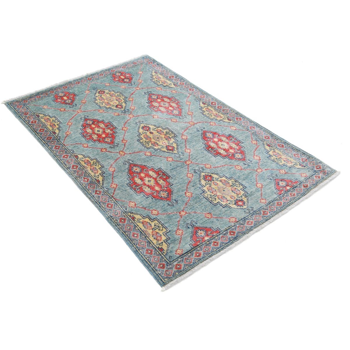 Revival 3x5 Handmade Double Knotted Washable Wool Rug - Colorful