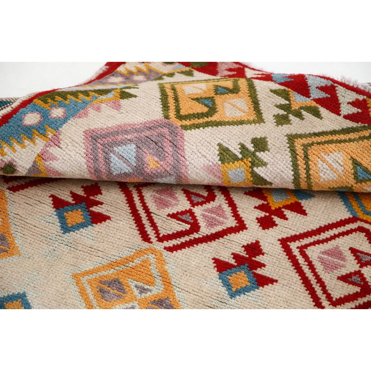 Revival 3x5 Handmade Double Knotted Washable Wool Rug - Colorful