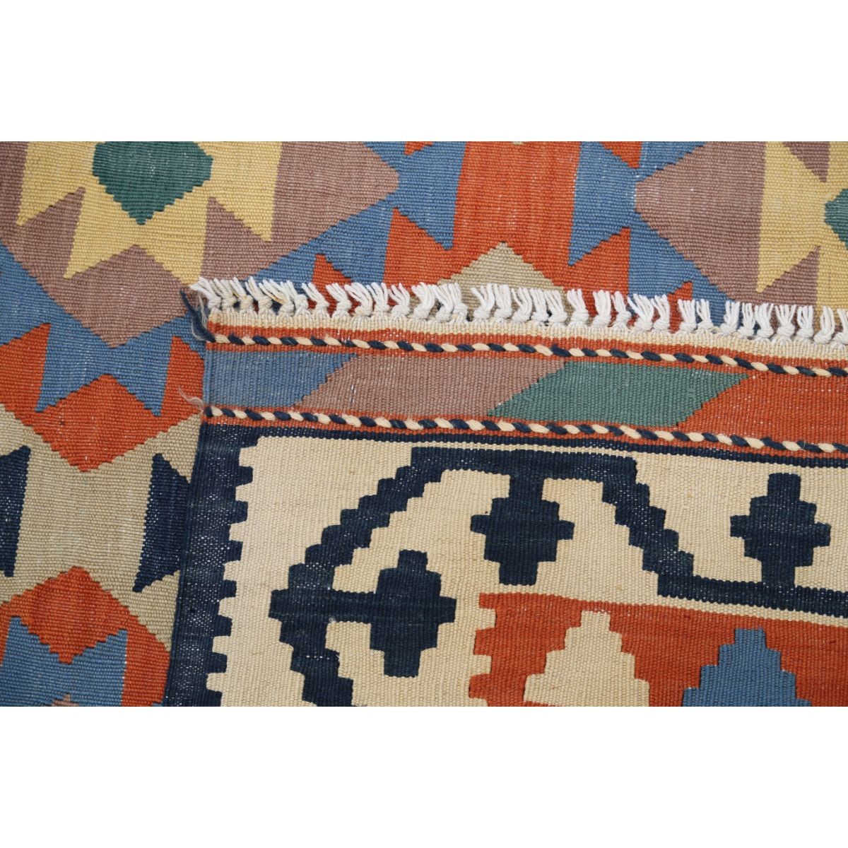 Kafkaas 5x7 Hand Woven Washable Wool Rug - Colorful