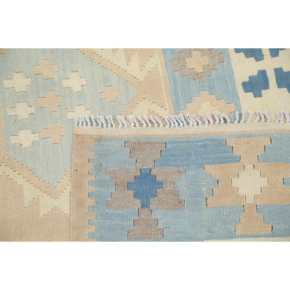 Kafkaas 7x10 Hand Woven Washable Wool Rug - Soft Hues