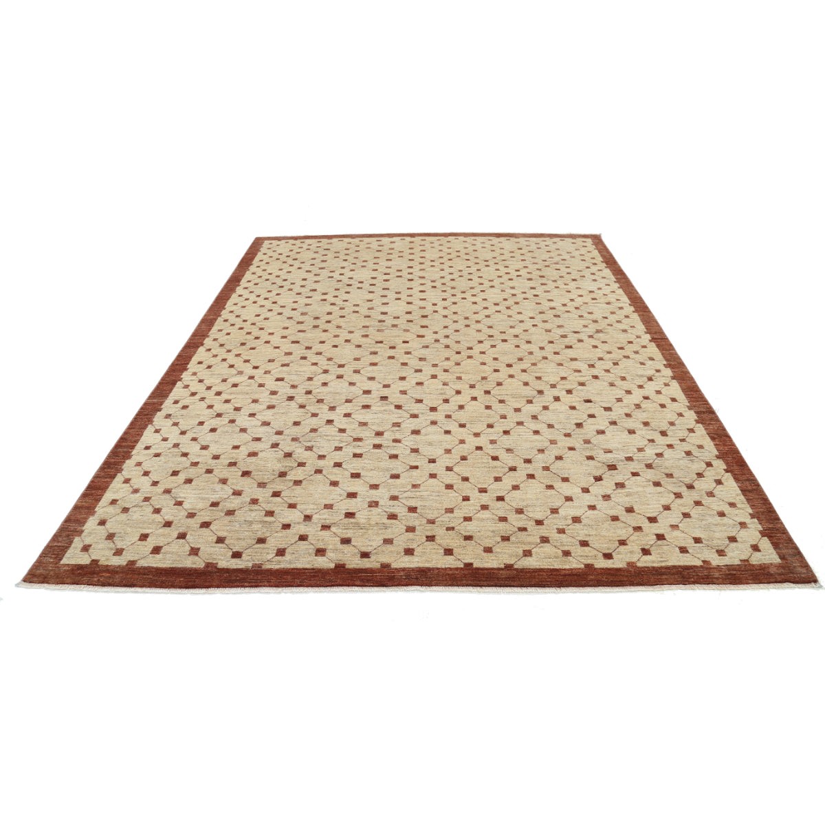 Modcar 8x10 Handmade Double Knotted Washable Wool Rug - Colorful