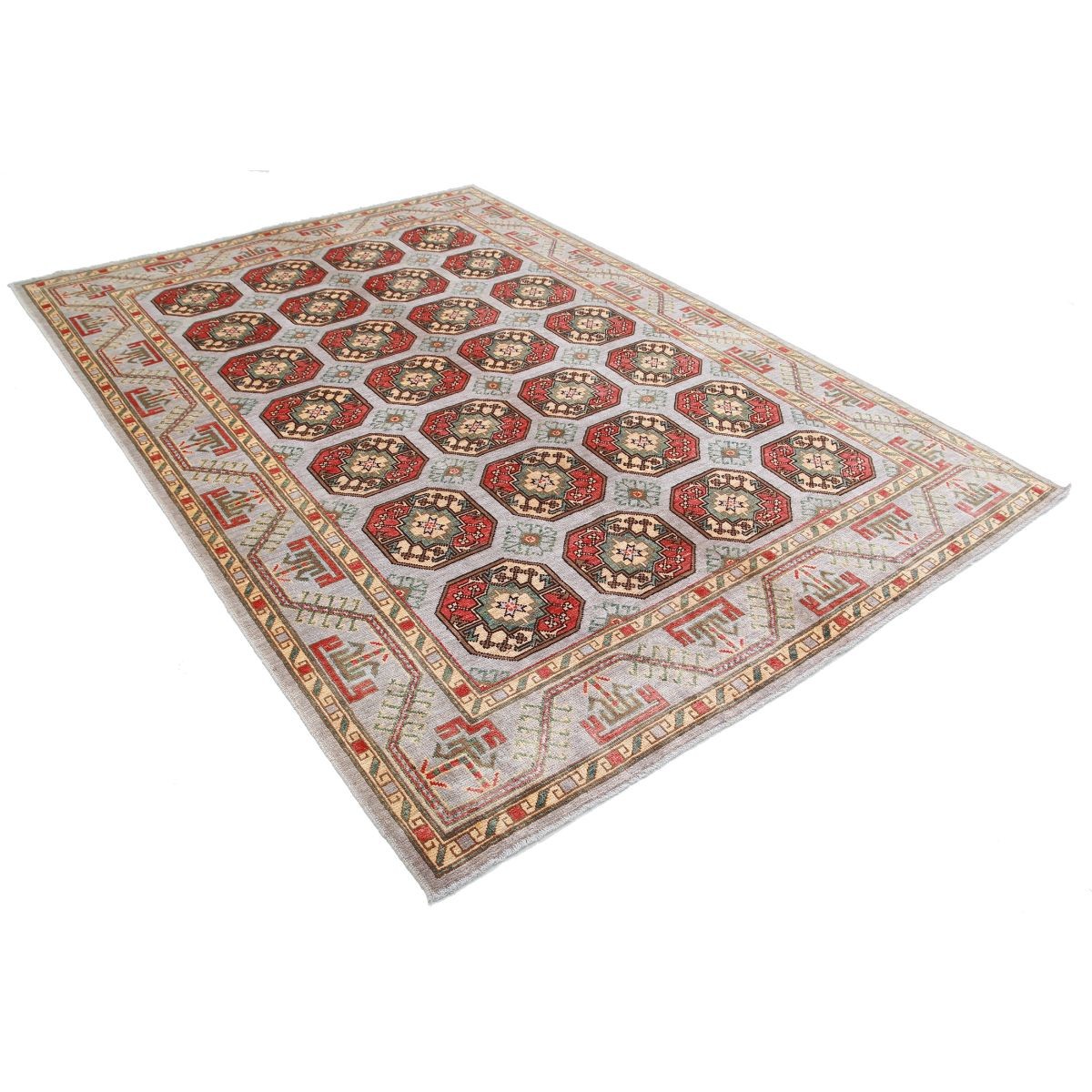 Revival 7x10 Handmade Double Knotted Washable Wool Rug - Colorful