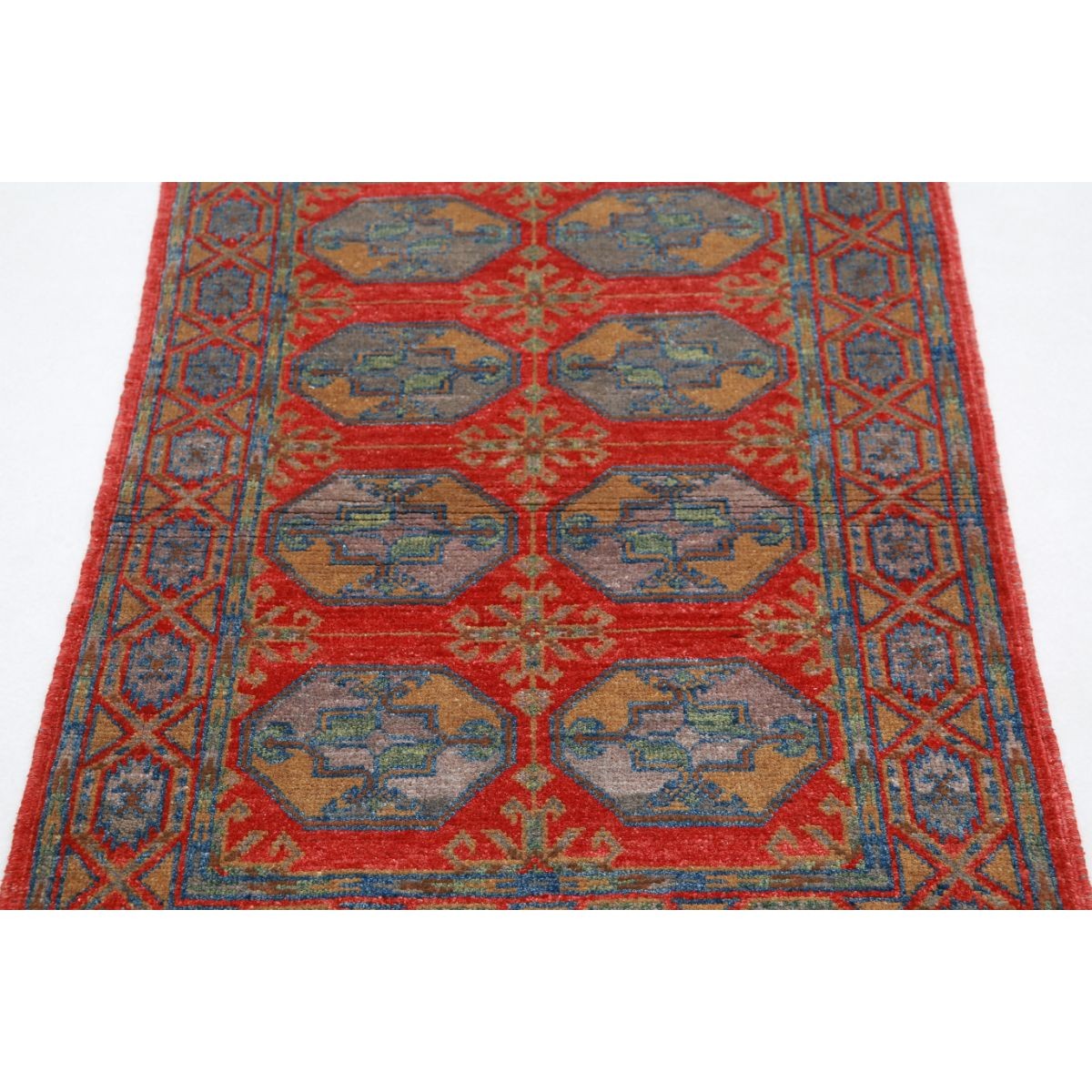 Revival 3x4 Handmade Double Knotted Washable Wool Rug - Colorful