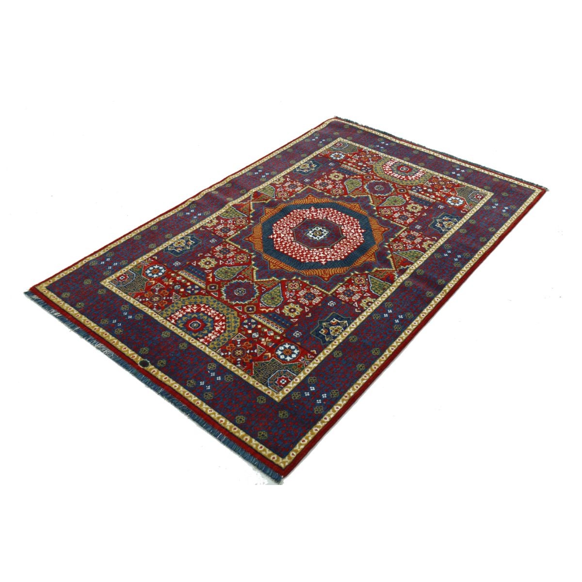 Gulshan-3'10" 4x6 Machine-Made Washable Wool Rug - Colorful