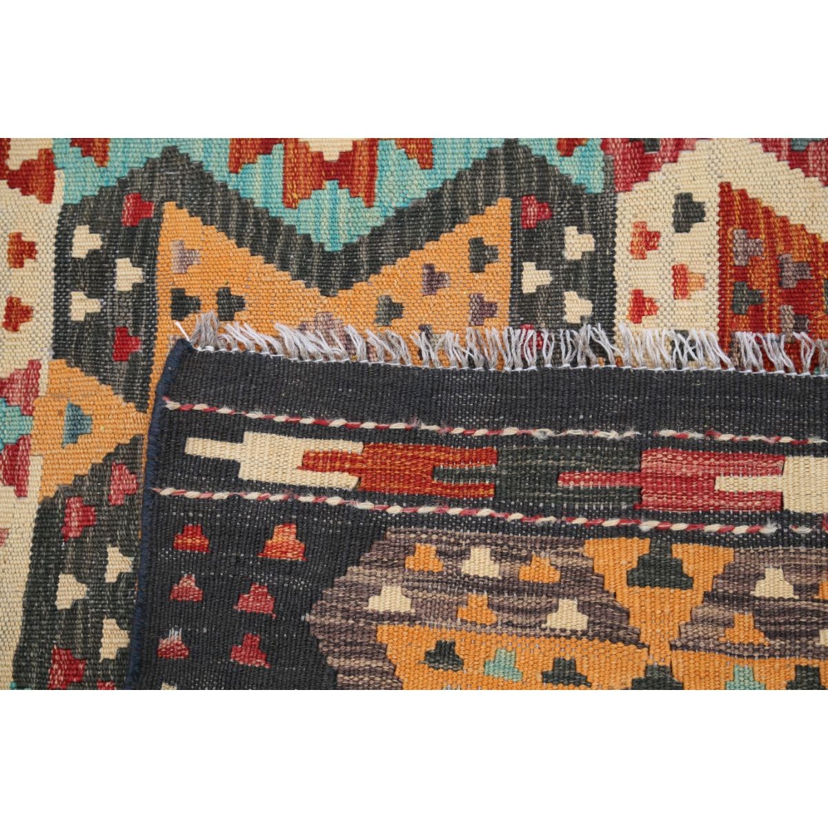 Maimana 5x7 Hand Woven Washable Wool Rug - Colorful