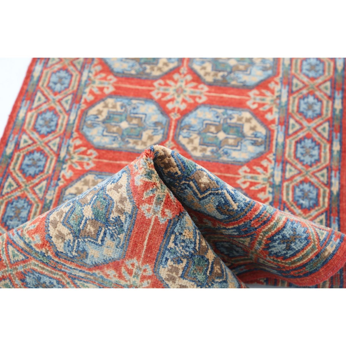 Revival 3x8 Handmade Double Knotted Washable Wool Runner - Colorful