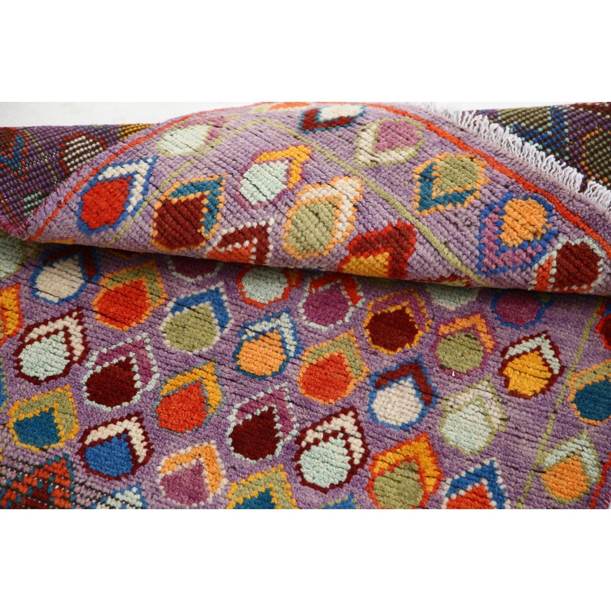 Revival 3x4 Handmade Double Knotted Washable Wool Rug - Colorful