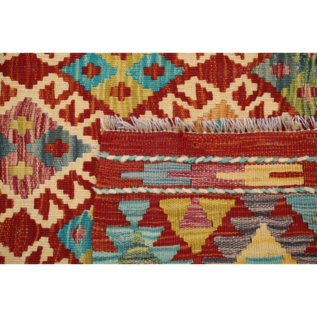 Maimana 5x7 Hand Woven Washable Wool Rug - Colorful