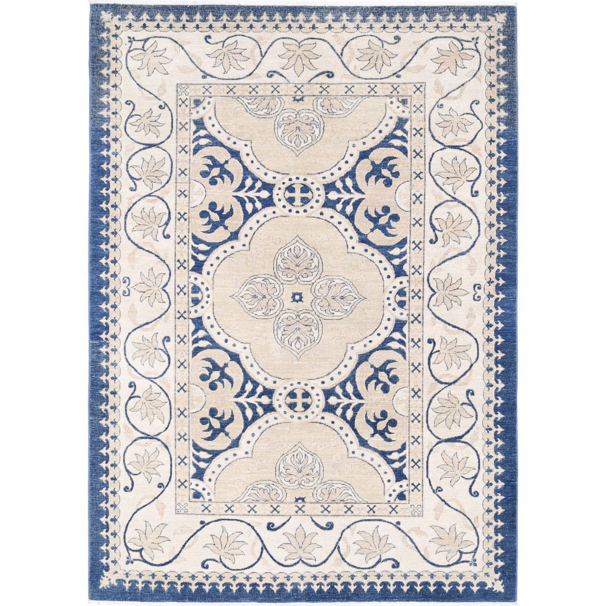 Ziegler 5x7 Handmade Double Knotted Washable Wool Rug - Colorful
