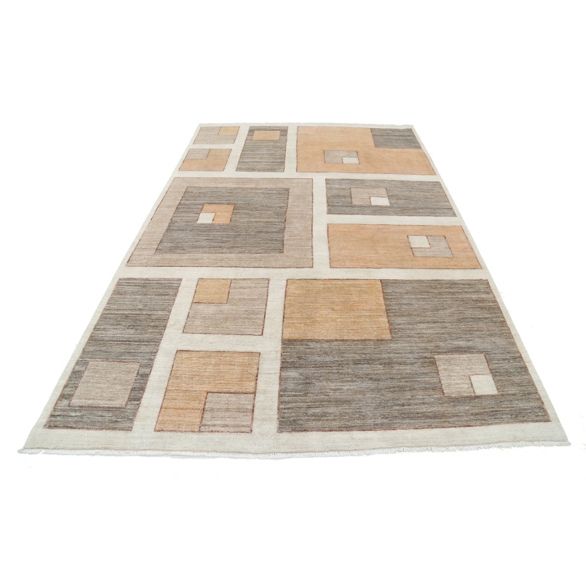 Modcar 6x10 Handmade Double Knotted Washable Wool Rug - Colorful