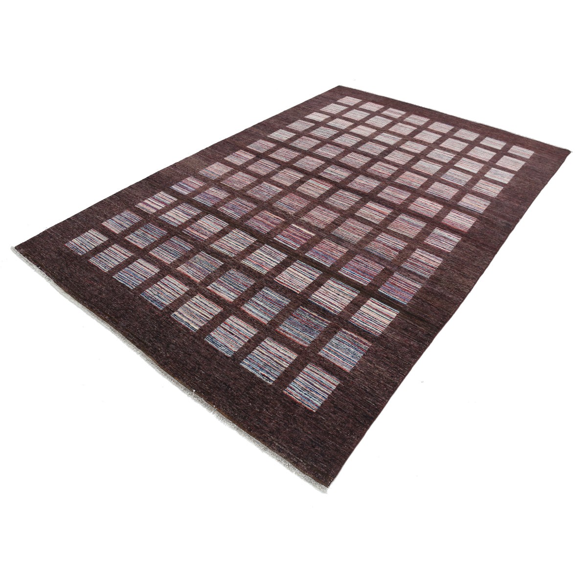Modcar 6x9 Handmade Double Knotted Washable Wool Rug - Colorful