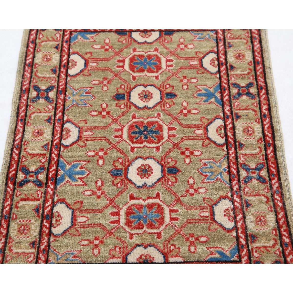 Revival 2x3 Handmade Double Knotted Washable Wool Rug - Colorful