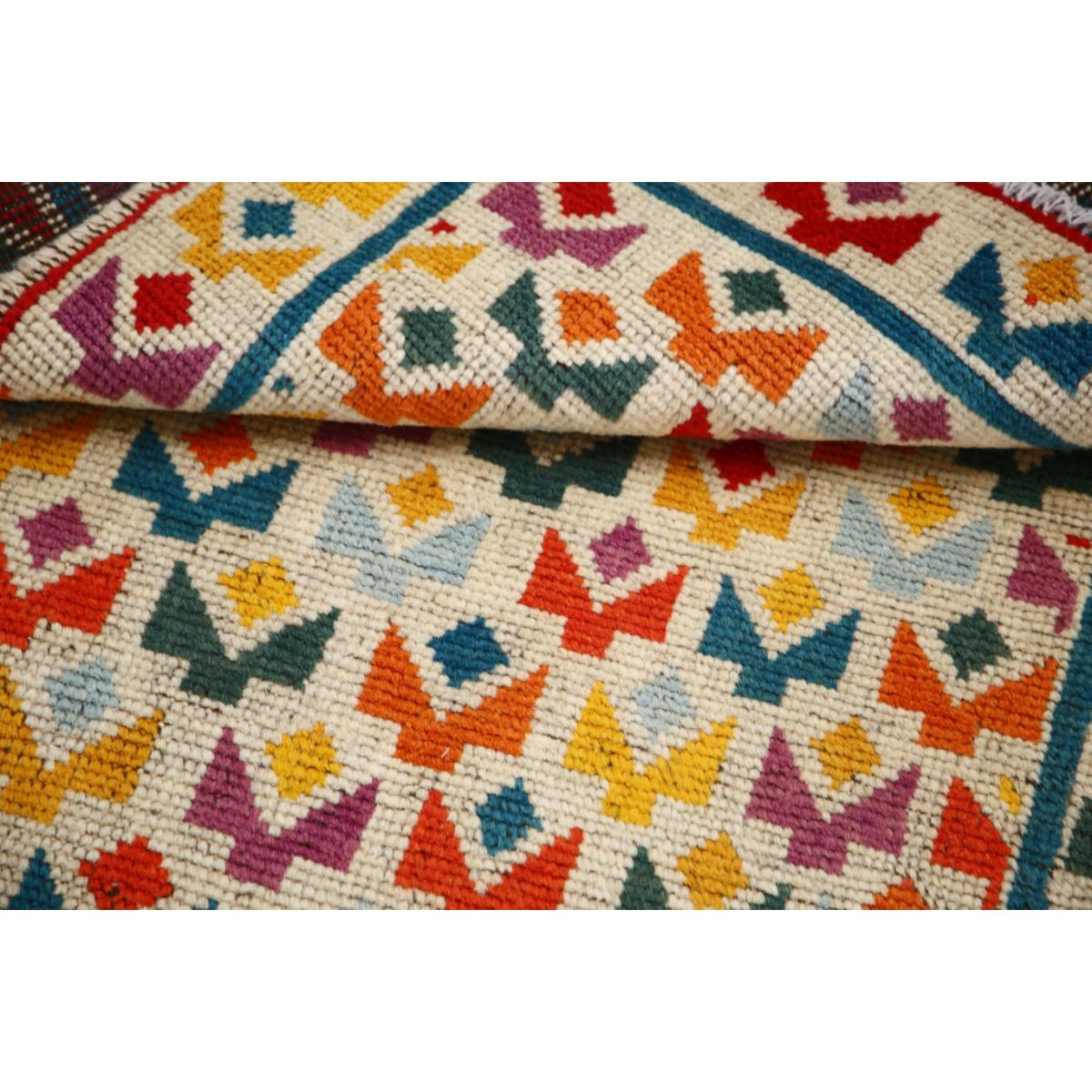 Revival 3x4 Handmade Double Knotted Washable Wool Rug - Colorful