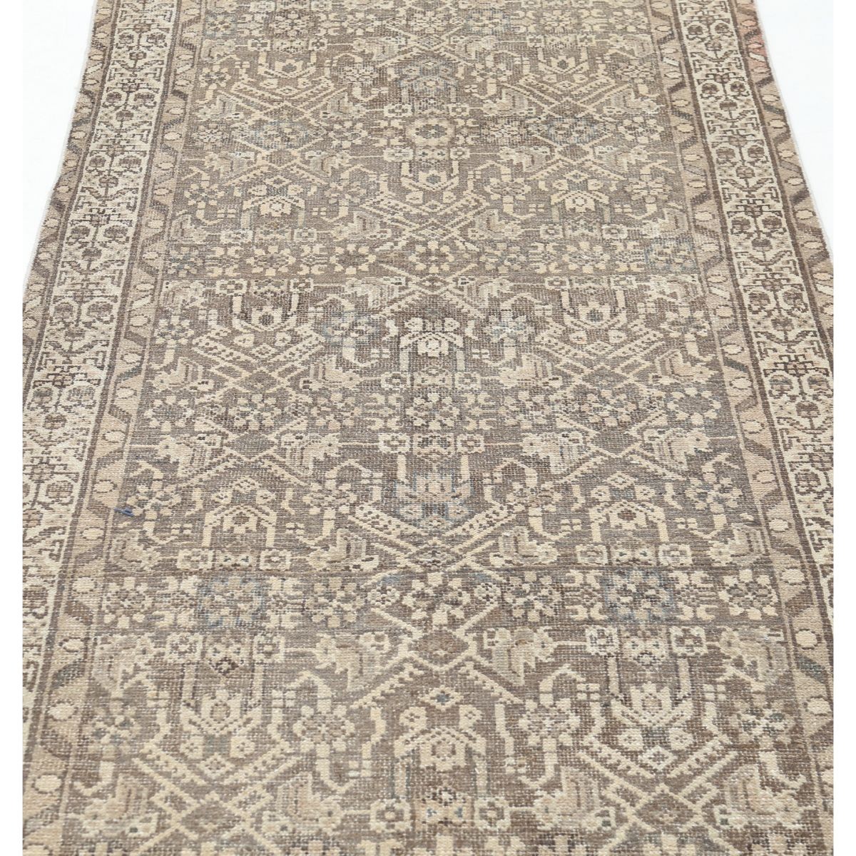 Vintage 3x13 Handmade Double Knotted Washable Wool Runner - Soft Hues