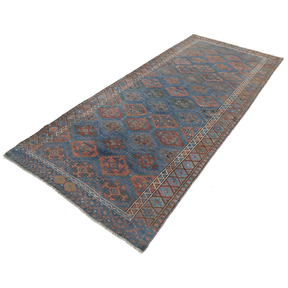 Vintage 5x10 Handmade Double Knotted Washable Wool Runner - Soft Hues