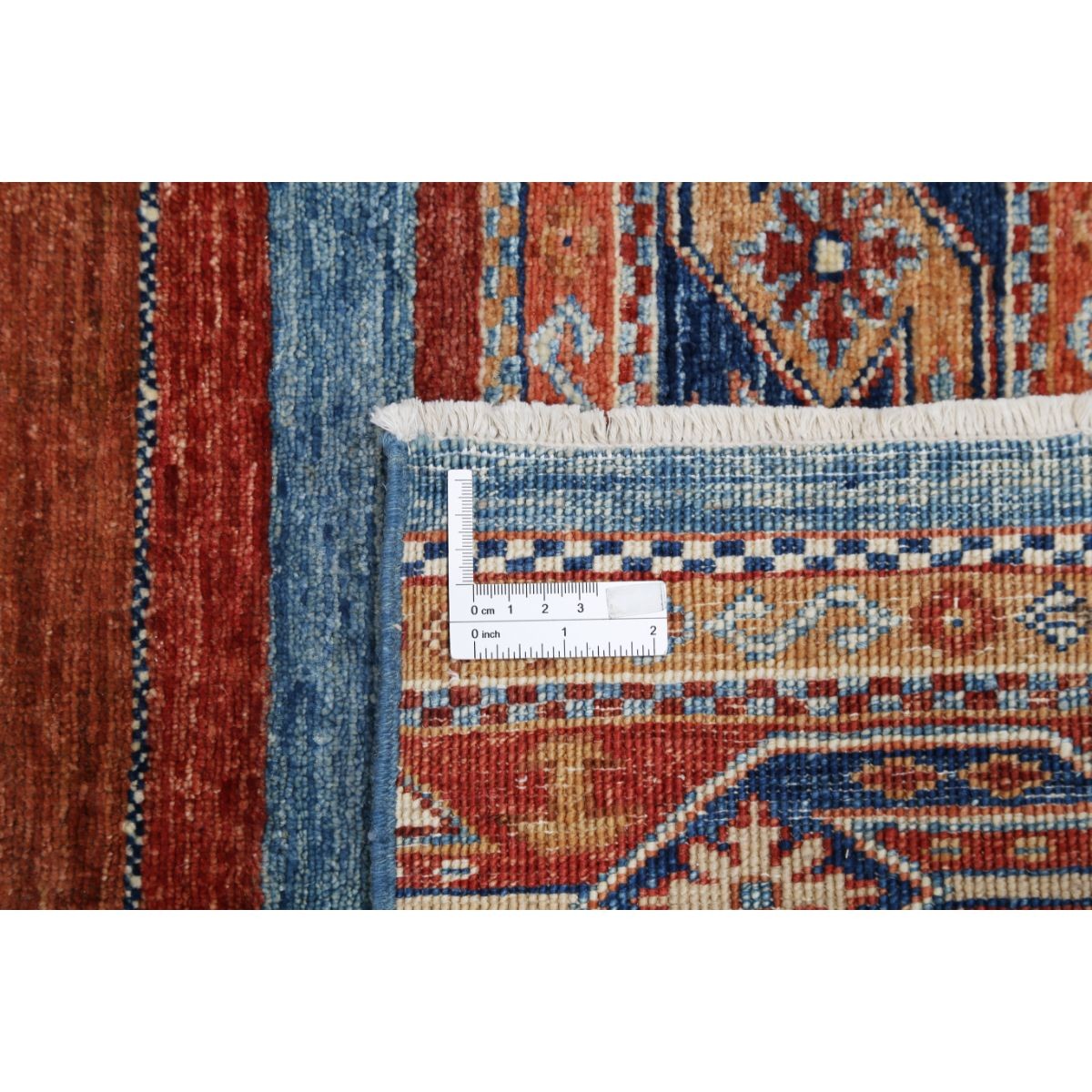 Khurjeen 6x8 Handmade Double Knotted Washable Wool Rug - Colorful
