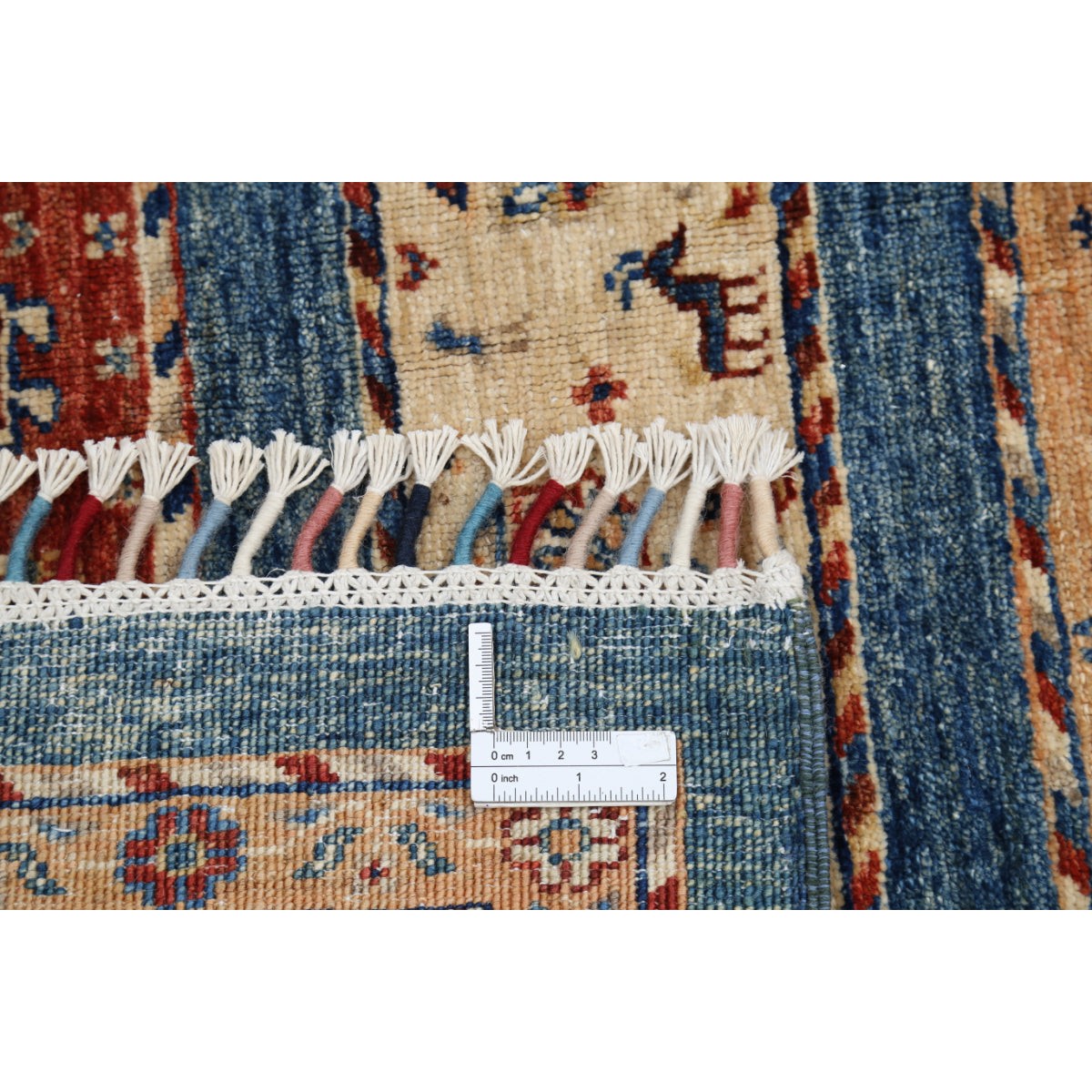Khurjeen 7x10 Handmade Double Knotted Washable Wool Rug - Colorful