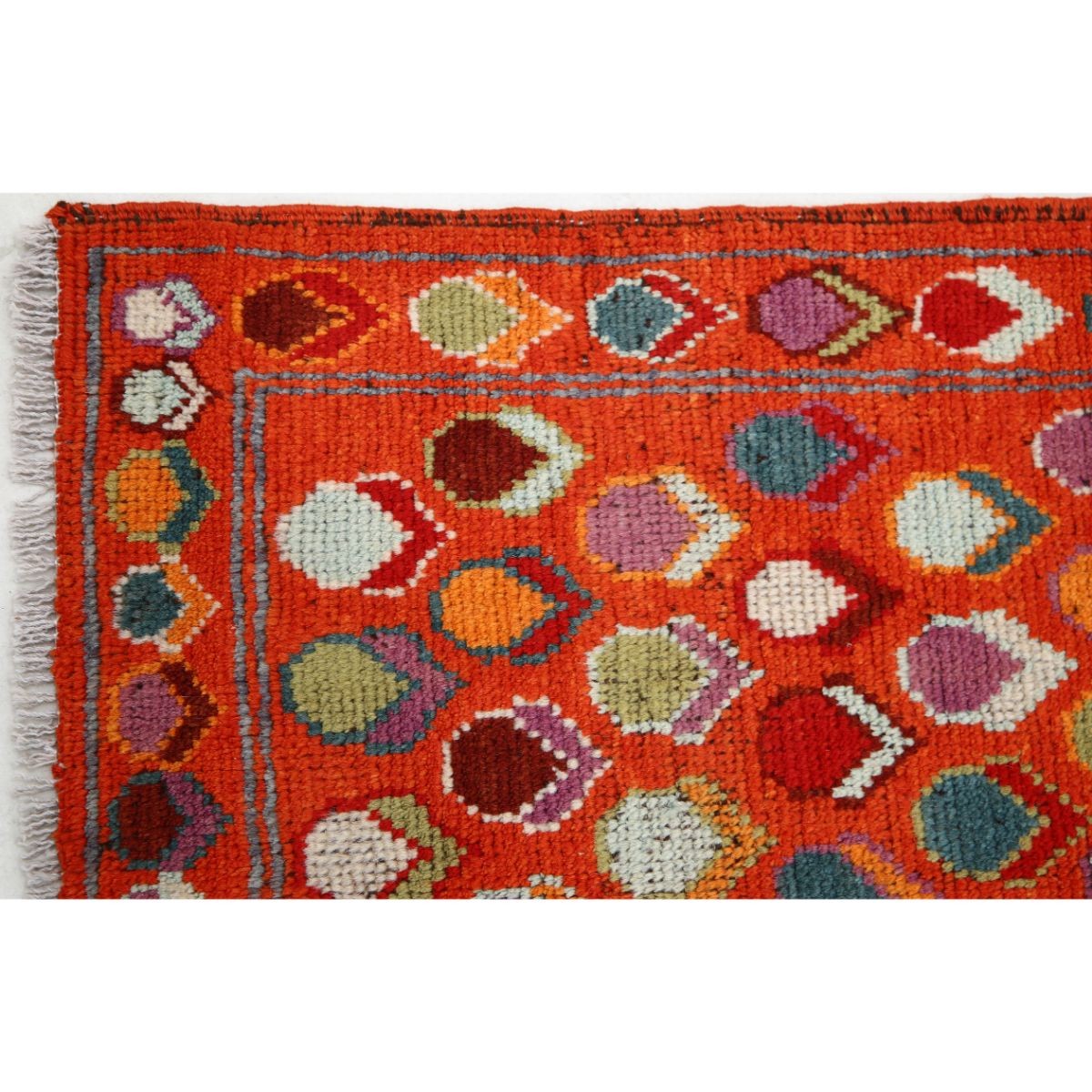 Revival 3x4 Handmade Double Knotted Washable Wool Rug - Colorful
