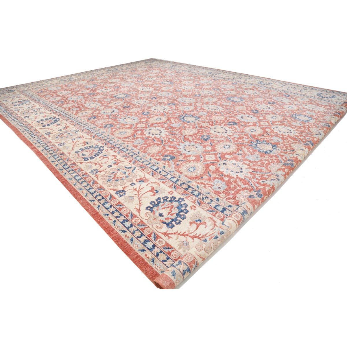 Ziegler 18x26 Handmade Double Knotted Washable Wool Rug - Colorful