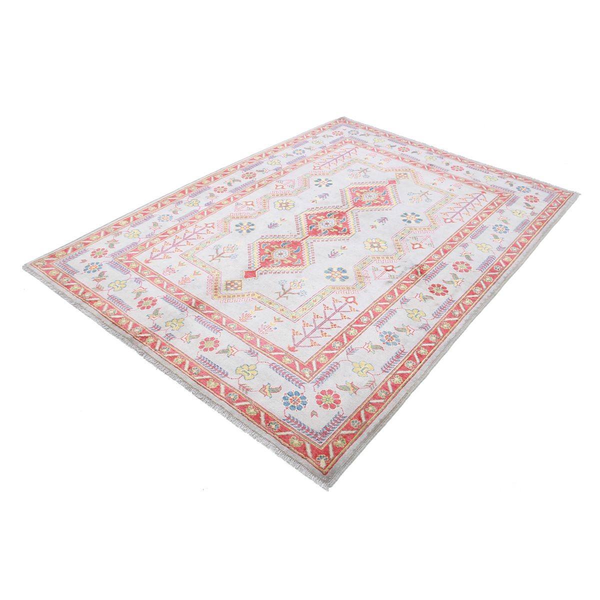 Revival 5x8 Handmade Double Knotted Washable Wool Rug - Colorful