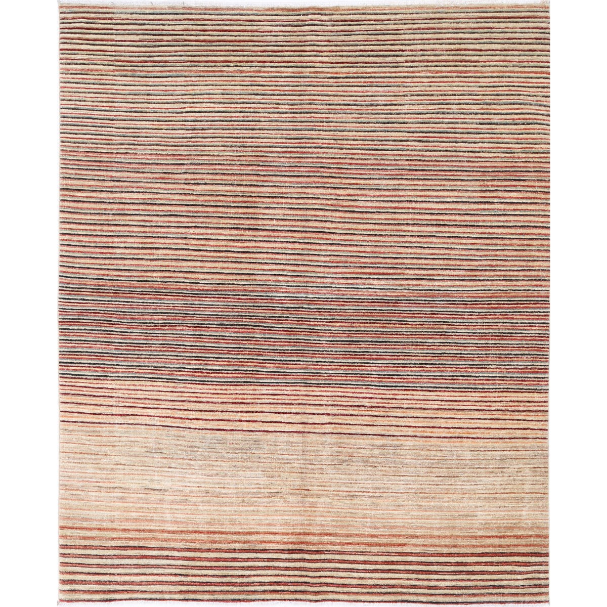 Modcar 7x8 Handmade Double Knotted Washable Wool Rug - Colorful