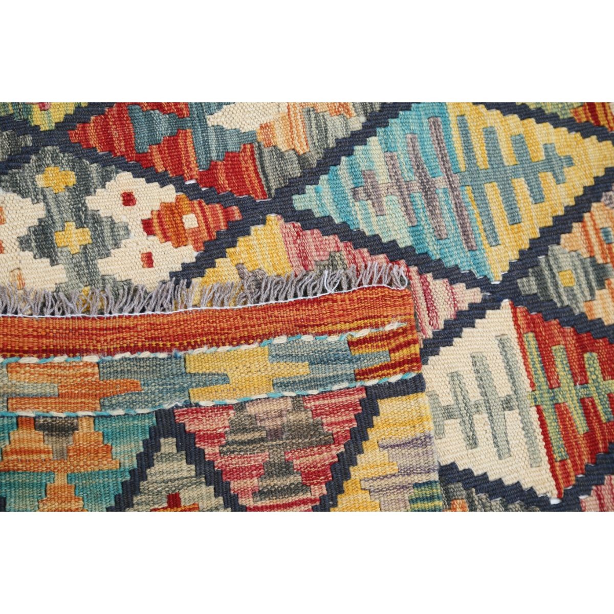 Maimana 4x6 Hand Woven Washable Wool Rug - Colorful