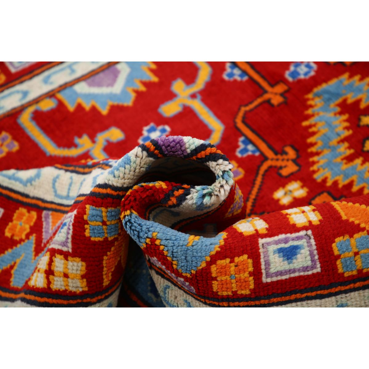 Revival 6x8 Handmade Double Knotted Washable Wool Rug - Colorful