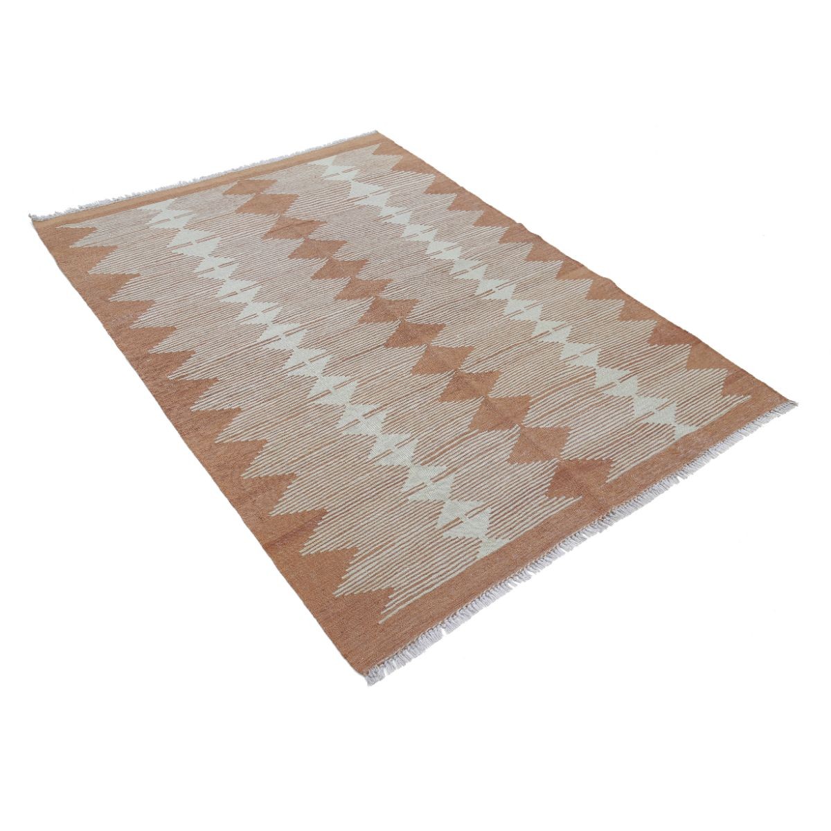 Kafkaas 4x6 Hand Woven Washable Wool Rug - Colorful