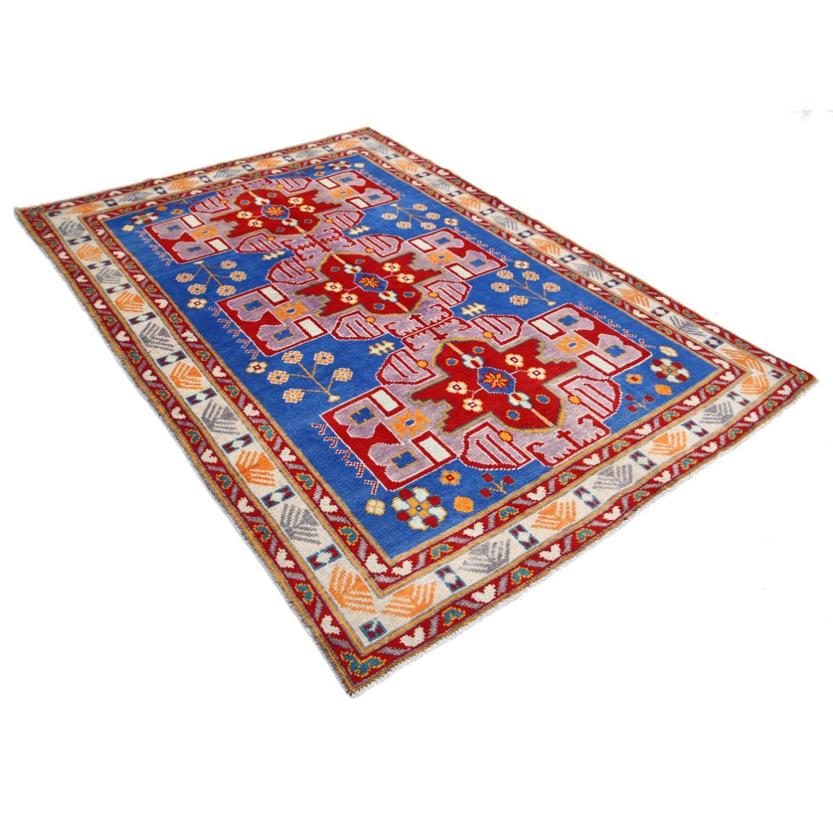Revival 5x8 Handmade Double Knotted Washable Wool Rug - Colorful