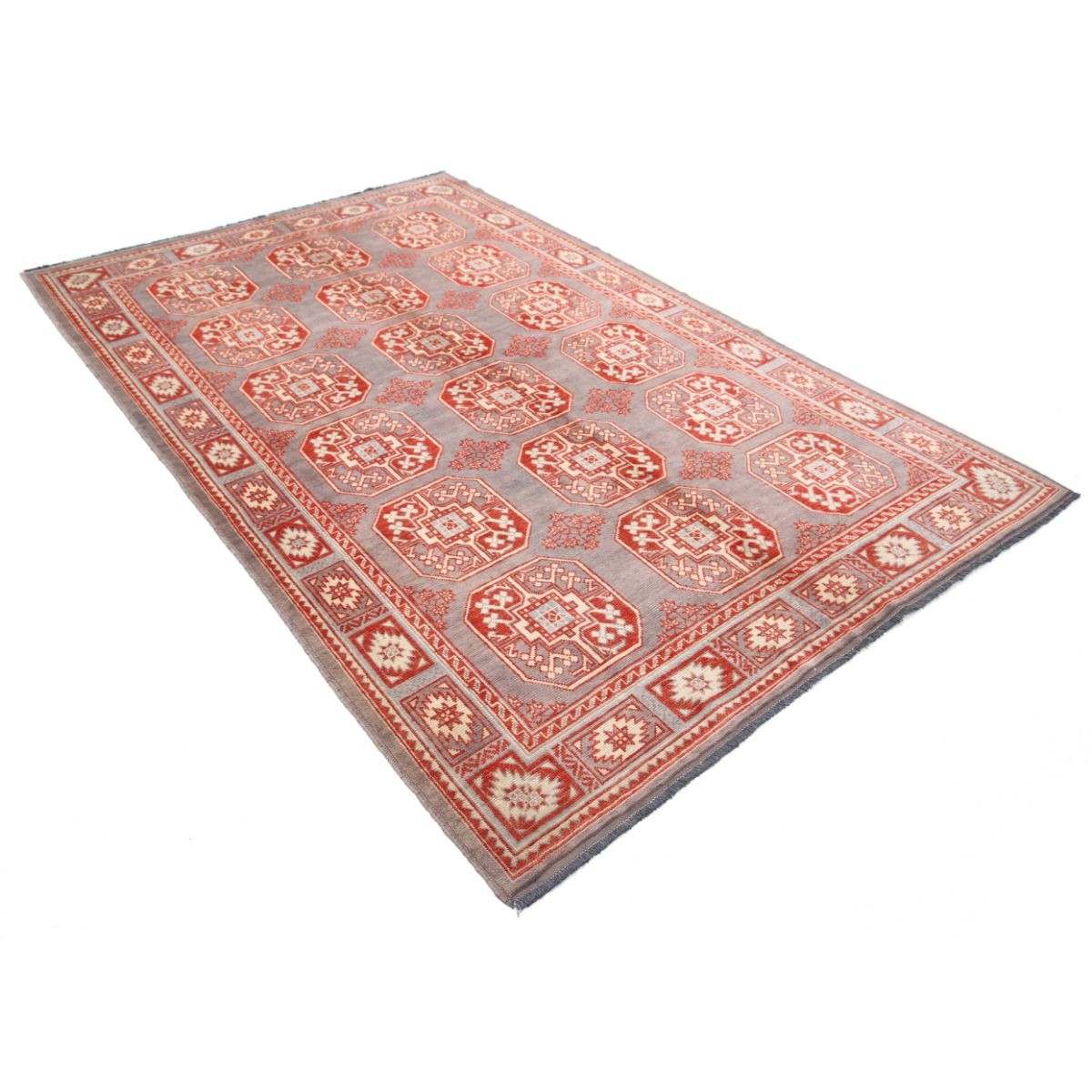 Revival 6x9 Handmade Double Knotted Washable Wool Rug - Colorful