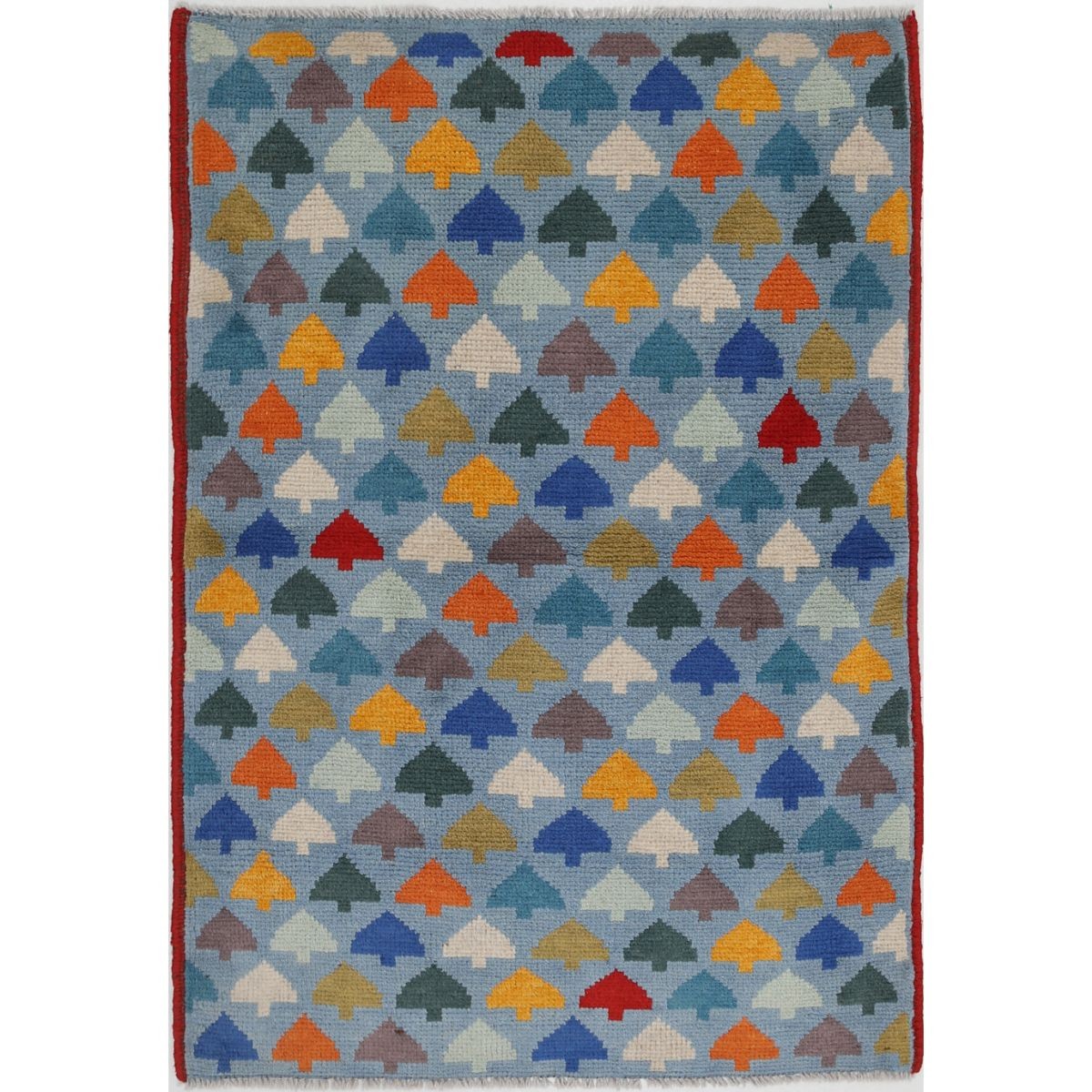 Revival 3x4 Handmade Double Knotted Washable Wool Rug - Colorful