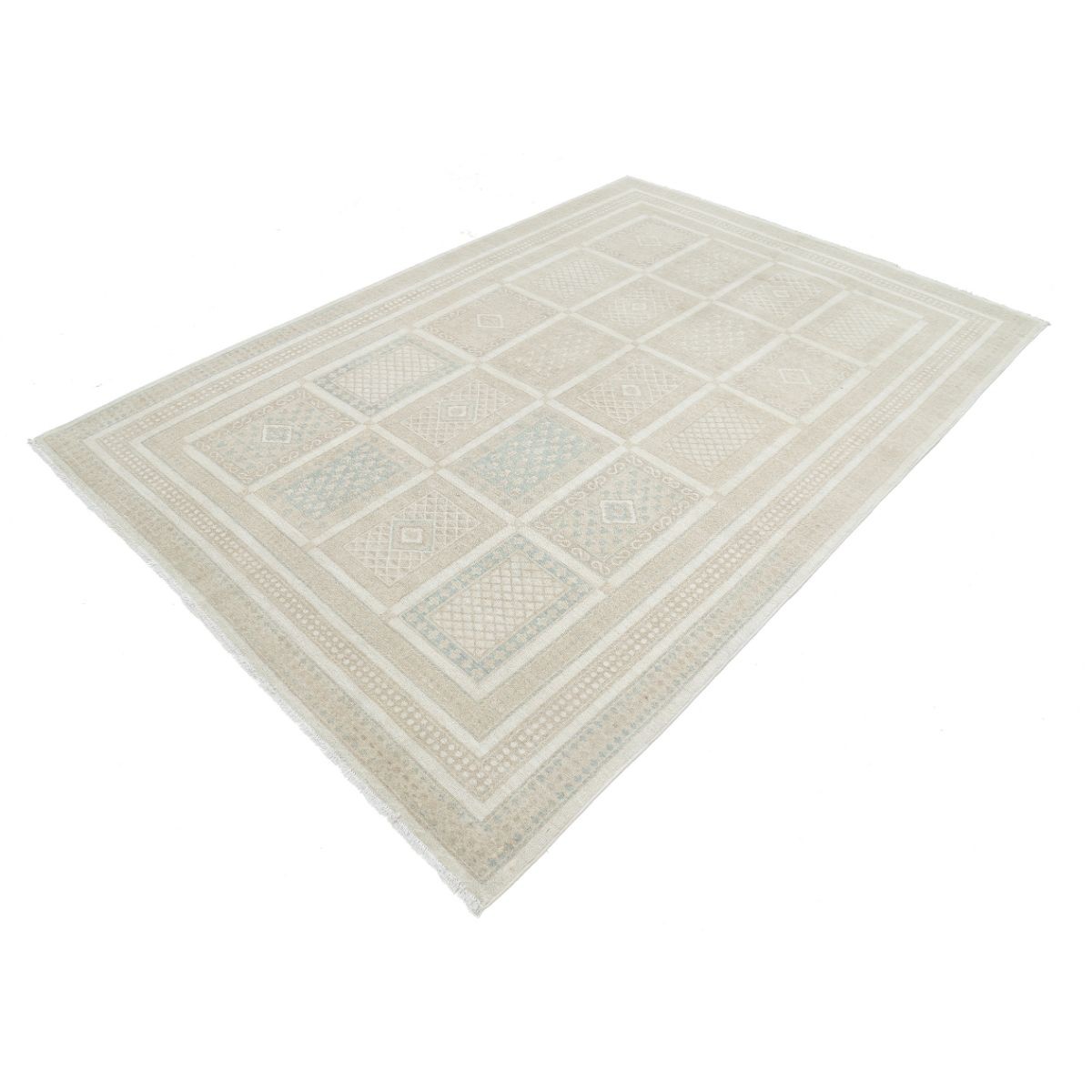 Bakhtiari 6x9 Handmade Double Knotted Washable Wool Rug - Soft Hues