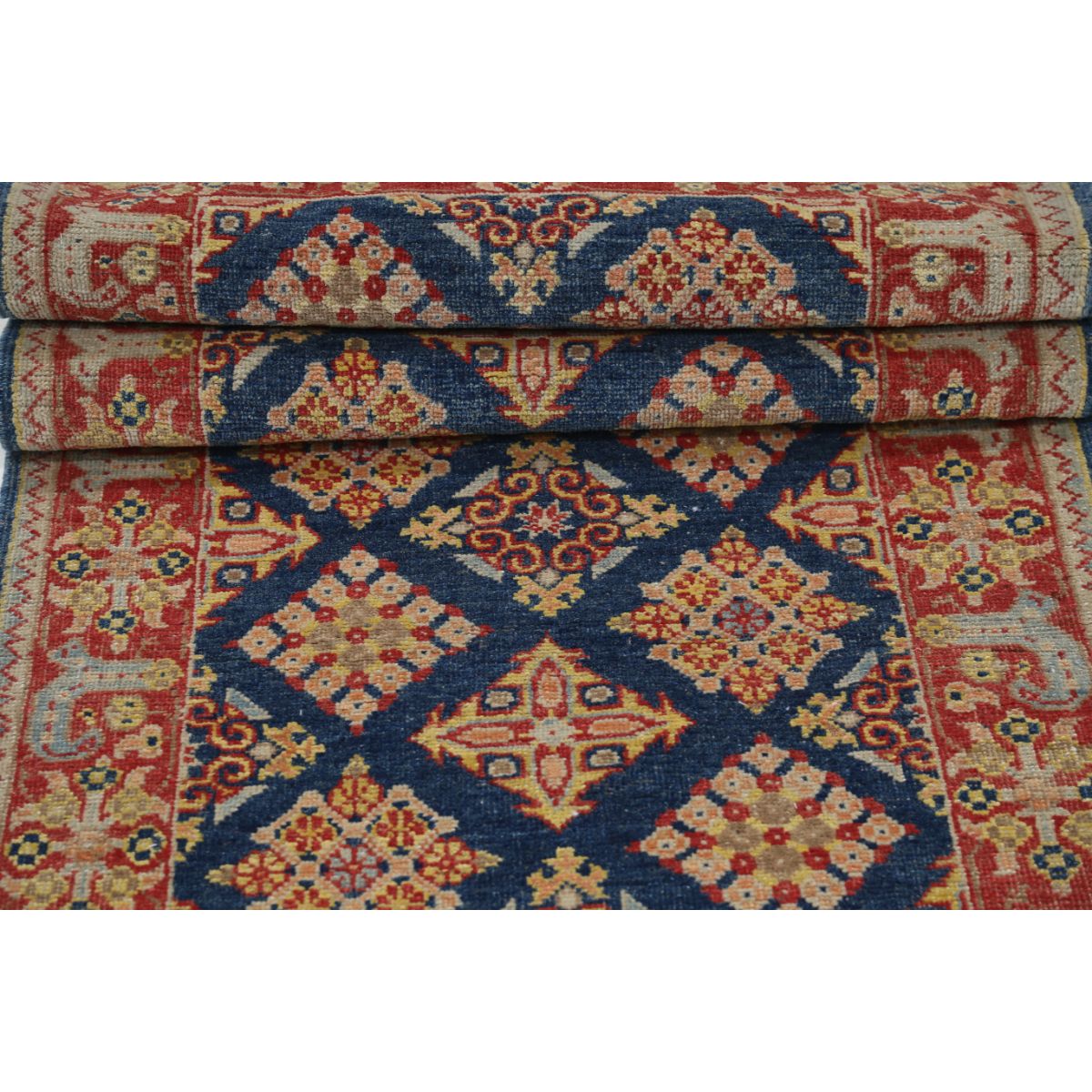 Revival 3x9 Handmade Double Knotted Washable Wool Runner - Colorful