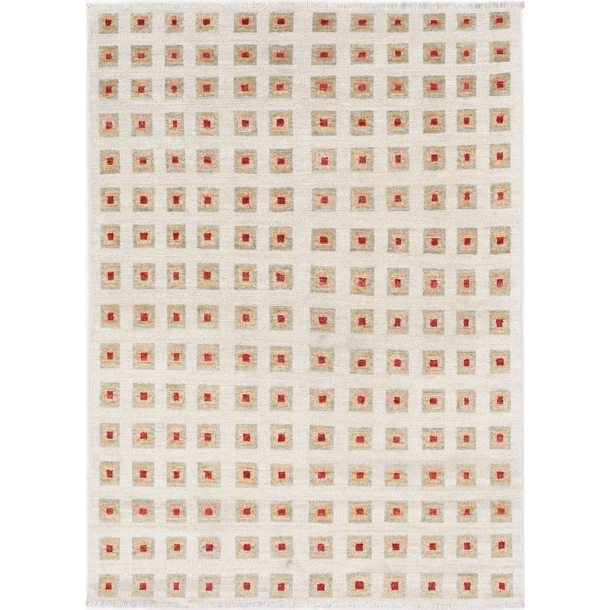 Modcar 3x5 Handmade Double Knotted Washable Wool Rug - Colorful