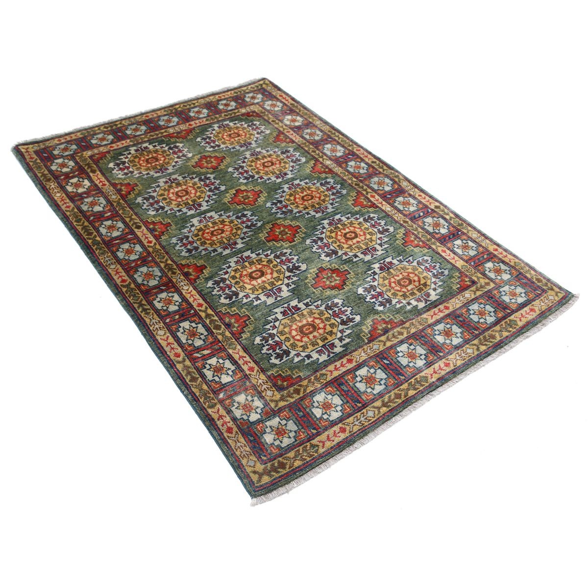 Revival 4x6 Handmade Double Knotted Washable Wool Rug - Colorful