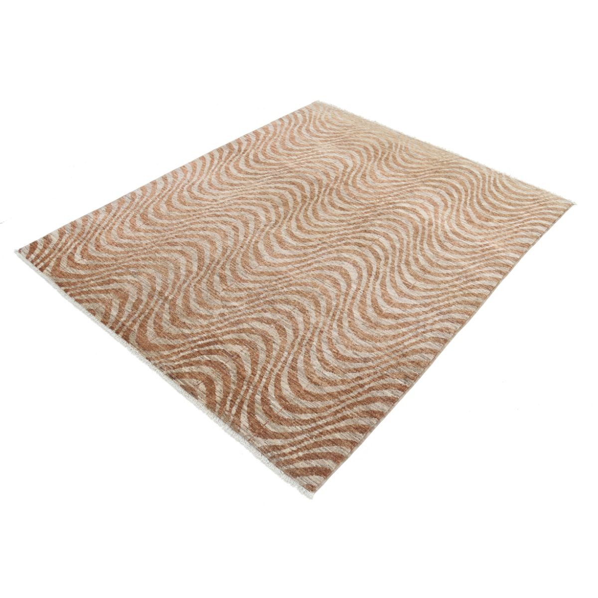 Modcar 5x6 Handmade Double Knotted Washable Wool Rug - Colorful