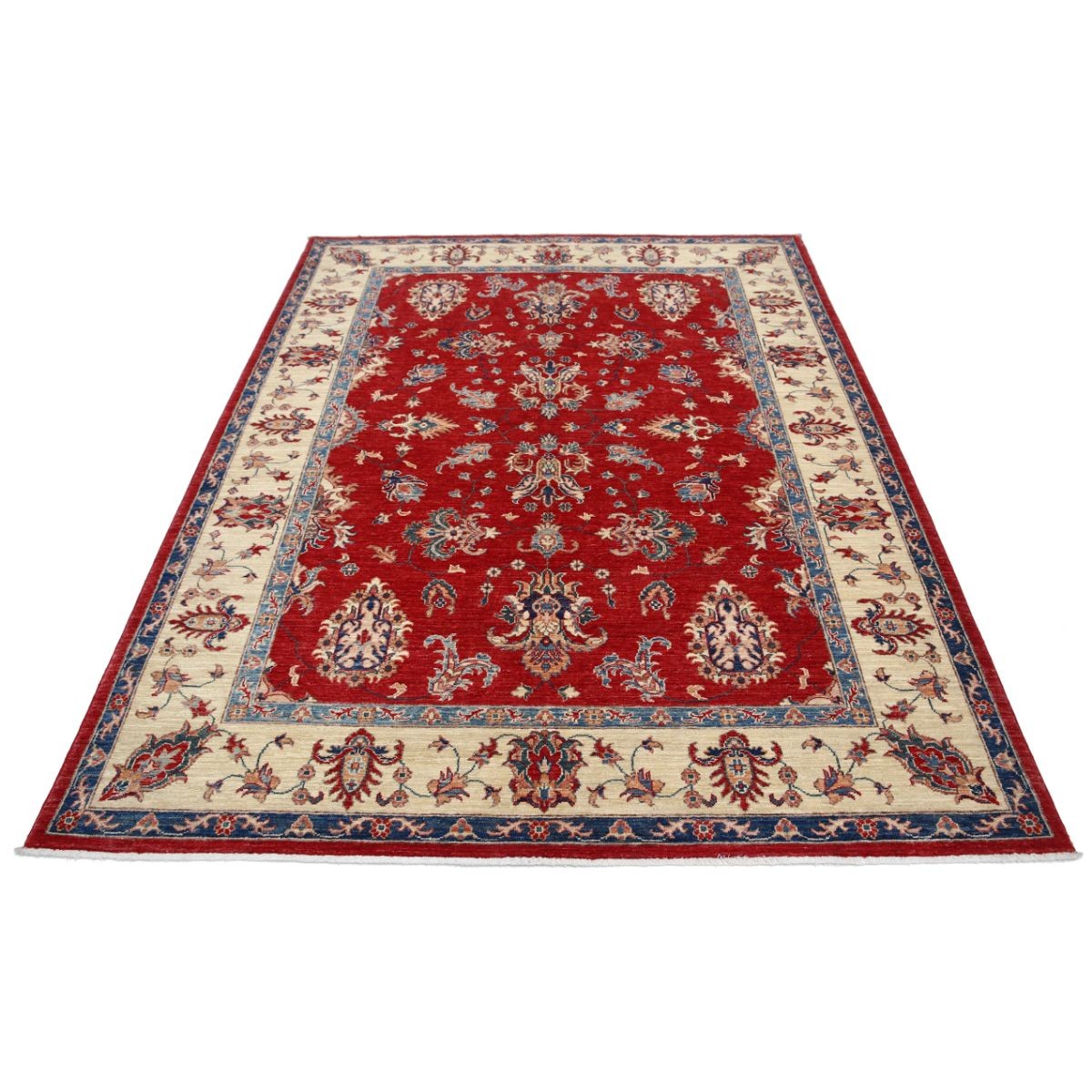Ziegler 6x7 Handmade Double Knotted Washable Wool Rug - Colorful