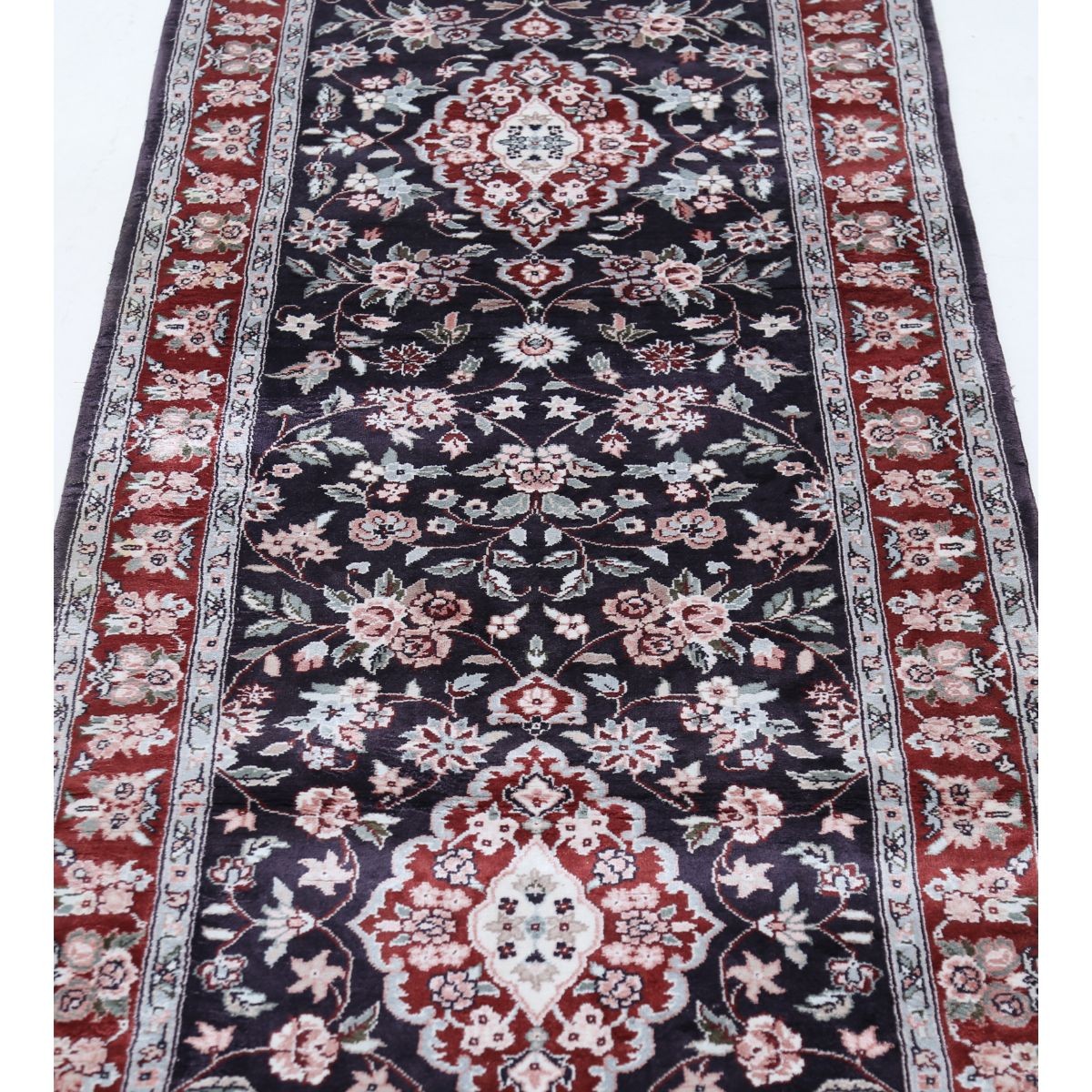 Legacy 3x14 Handmade Double Knotted Washable Art Silk Runner - Colorful