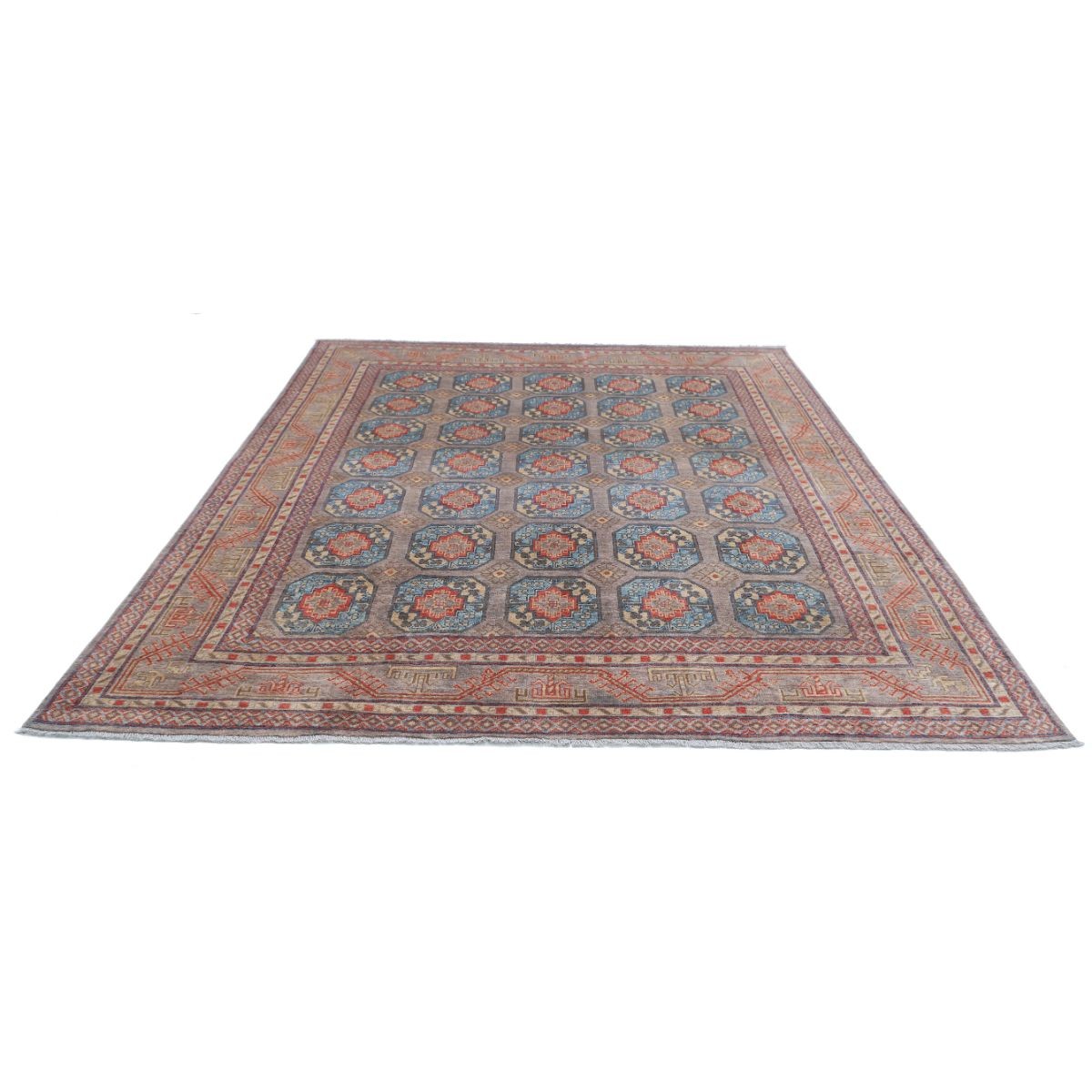 Revival 8x10 Handmade Double Knotted Washable Wool Rug - Colorful
