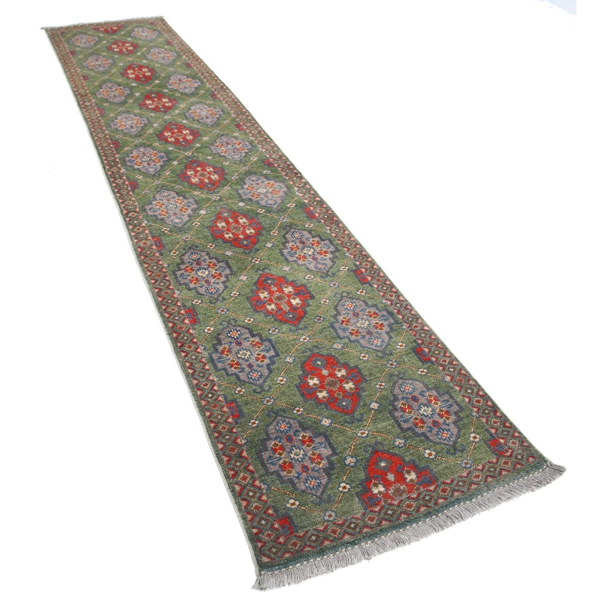 Revival 3x12 Handmade Double Knotted Washable Wool Runner - Colorful