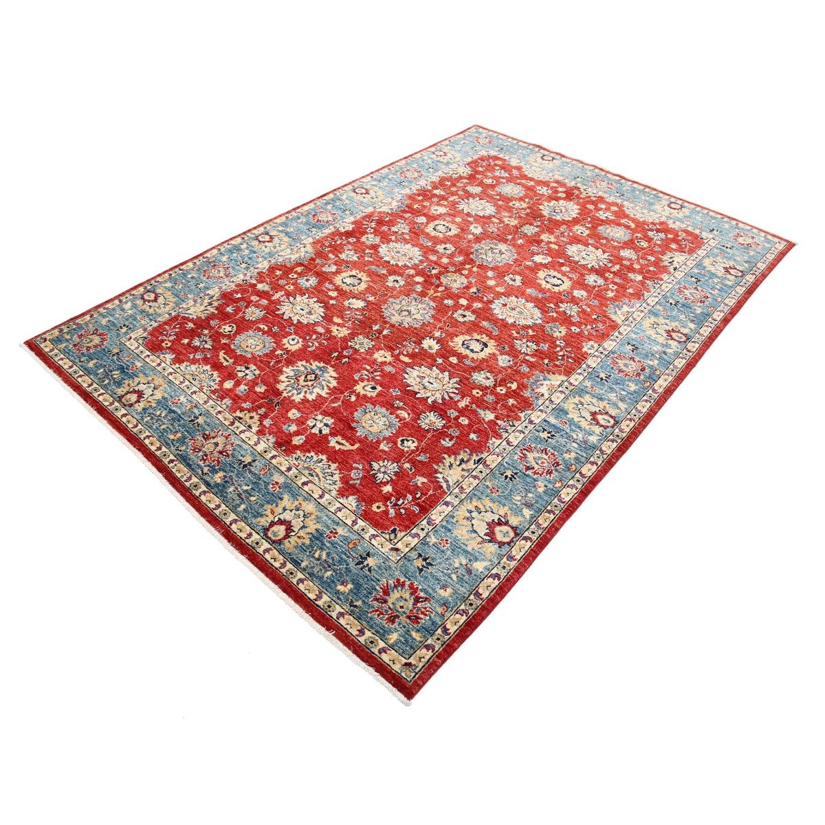 Ziegler 6x8 Handmade Double Knotted Washable Wool Rug - Colorful