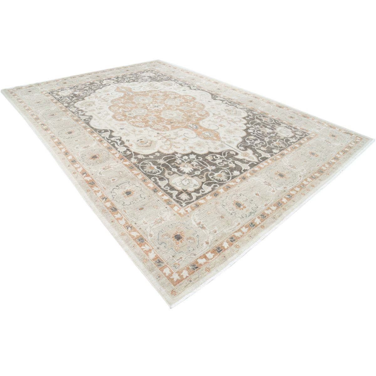 Serenity 10x14 Handmade Double Knotted Washable Wool Rug - Soft Hues