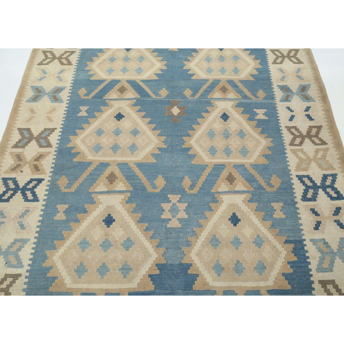 Kafkaas 5x7 Hand Woven Washable Wool Rug - Soft Hues