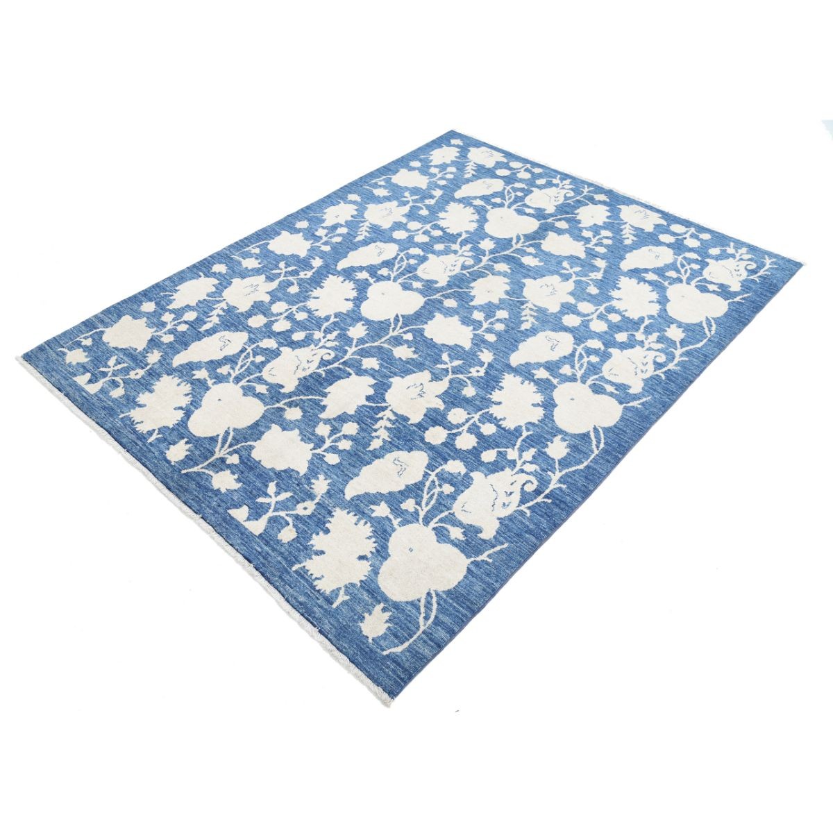 Artemix 5x6 Handmade Double Knotted Washable Wool Rug - Colorful