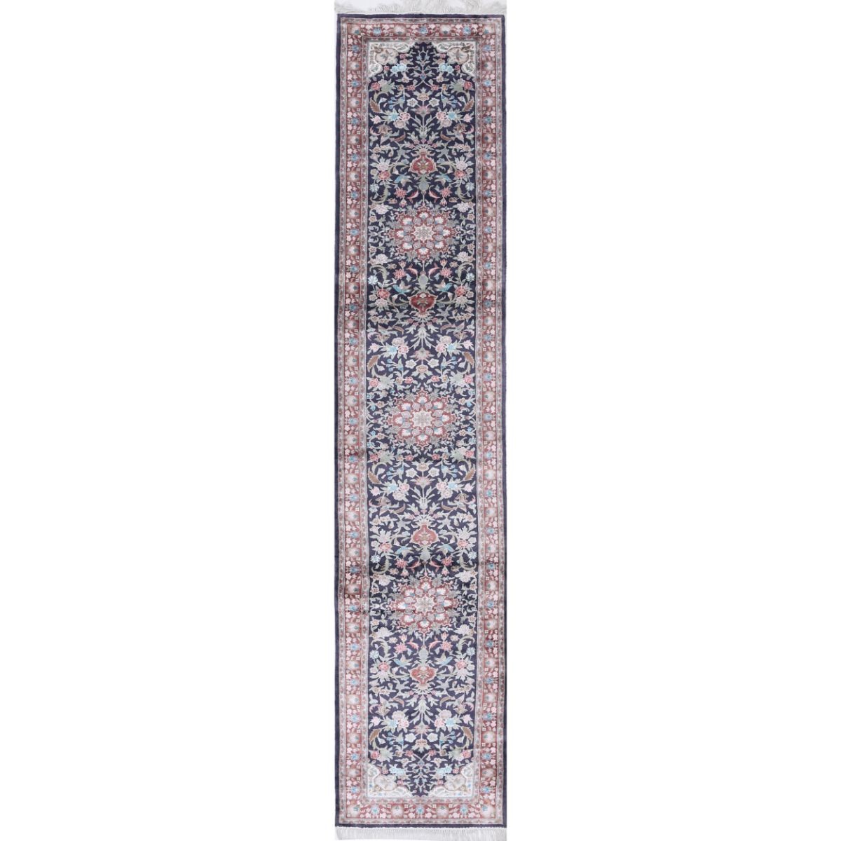 Legacy 3x14 Handmade Double Knotted Washable Art Silk Runner - Colorful